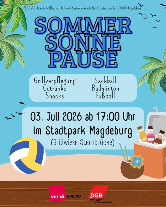 "Sommer, Sonne, Pause" - gewerkschaftliche Grillparty