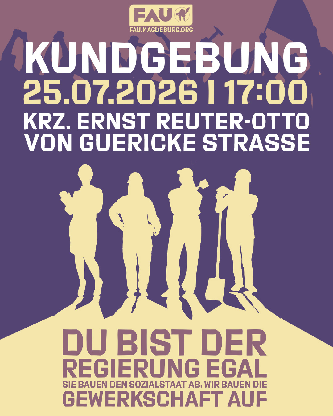 Kundgebung "DU bist der Regierung egal!"