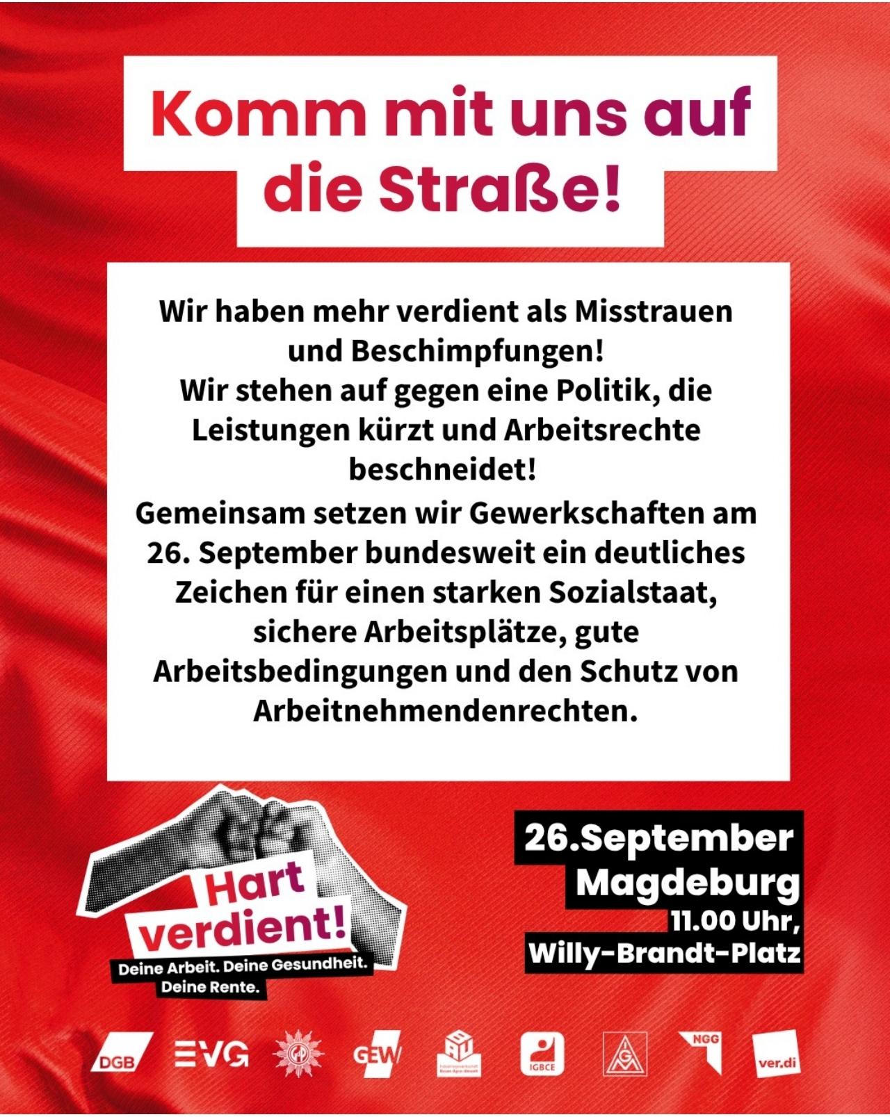 Aktionstag gegen den Sozialabbau - Kundgebung