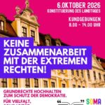 Keine Zusammenarbeit mit der Extremen Rechten // Viele Stimmen. 20 Artikel. Ein Grundgesetz.