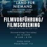 Filmvorführung „Kein Land für Niemand - Abschottung eines Einwanderungslandes“